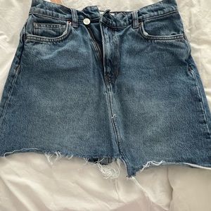 Reformation jean skirt